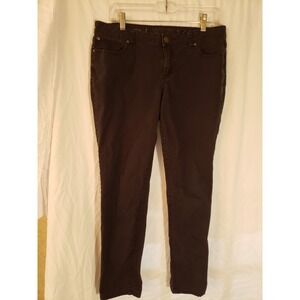 Women's Jennifer Lopez Black Jeggings With Back Zip On Legs Size 12